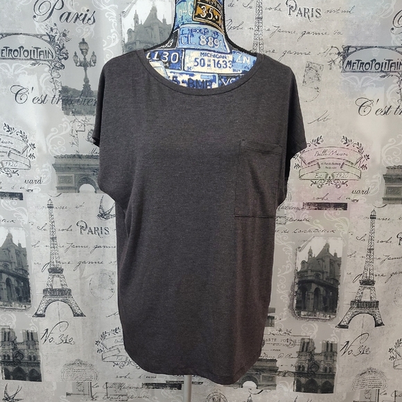 Mirol Tops - Women's Short Sleeve Gray Top